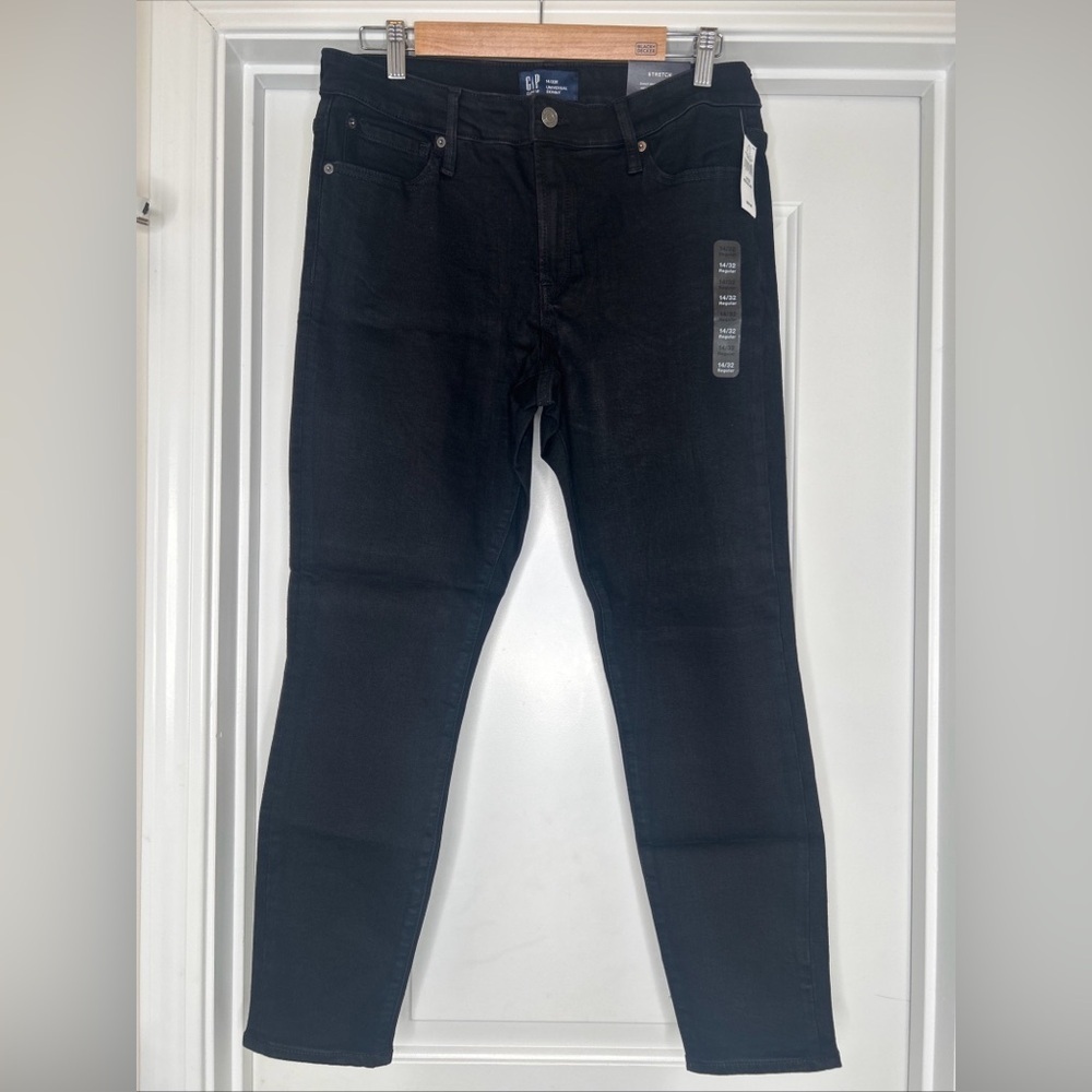 Gap Women’s Black Denim Universal Skinny Jeans Size 14/32R New With Tags - Picture 2 of 12